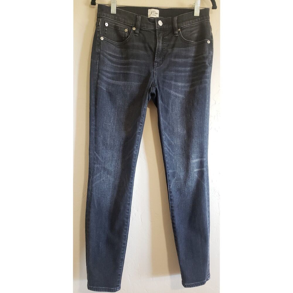 J. Crew Jeans Toothpick Women’s Size 27 Black Distressed Grunge Skinny Denim